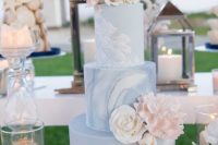 a cute watercolor wedding cake