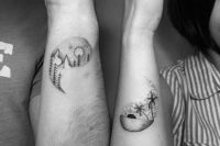 creative matching drop tattoos with your favorite places in them are super cool