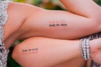 meaningful quote tattoos placed on arms are a great idea to celebrate your wedding and just your love