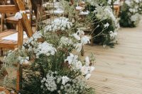 a romantic summer wedding aisle