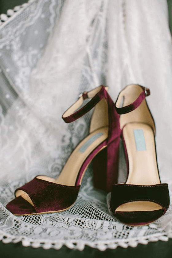 comfortable burgundy velvet block heels with ankle straps won’t make you want to get rid of them