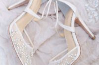 embellished semi sheer wedding shoes are heavenly beautiful and very glam and very chic