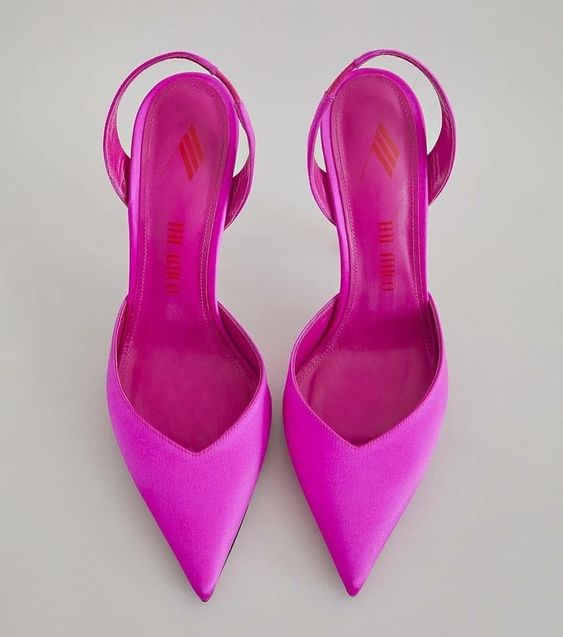 gorgeous hot pink pointed toe wedding shoes are amazing for spring and summer weddings