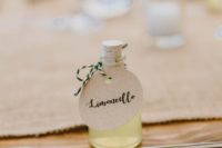 mini Limoncello bottles are amazing and refreshing wedding favors for Tuscany-inspired spring weddings