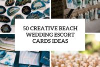 50 creative beach wedding escort cards ideas cover