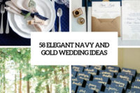 58 elegant navy and gold wedding ideas cover