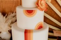 a cute cake for a retro wedding