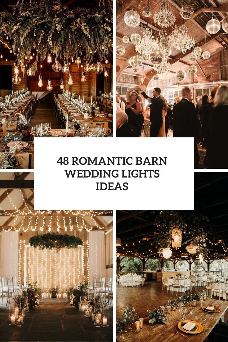 romantic barn wedding lights ideas cover