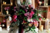 a gorgeous winter wedding bouquet