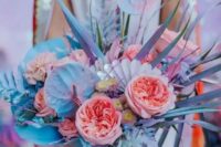 a cute iridescent wedding bouquet