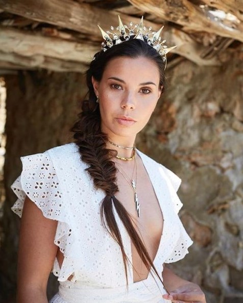 a bold sparkling and embellished crown will glam up any bridal look, from boho to minimalist