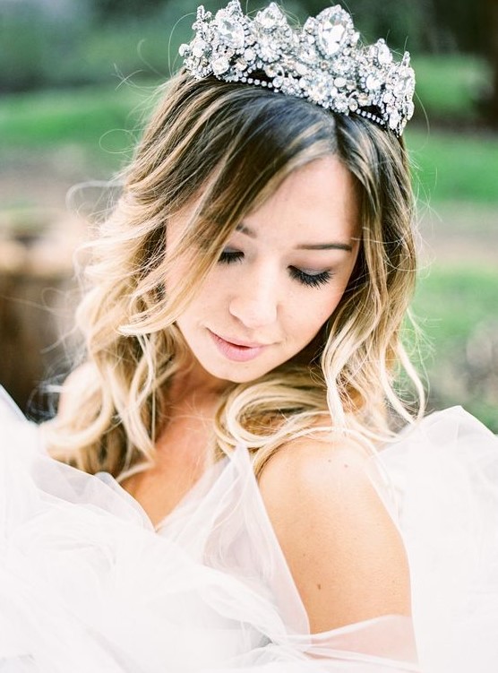 a fantastic crystal bridal crown will make you a real queen on your wedding day