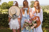 vintage lace dresses and bows and hats are amazing for dressing up for a vintage bridal shower