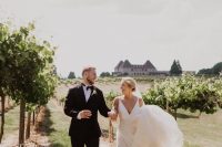 a beautiful and elegant vineyard chateau wedding space for gorgeous and refined wedding portraits