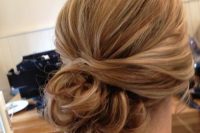a simple and stylish wavy side updo with a volume on top always works, you may accent it with a hairpiece
