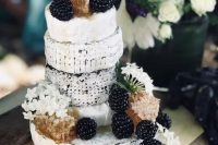 a creative cheese wheel wedding cake