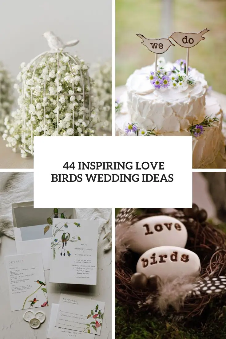44 Inspiring Love Birds Wedding Ideas