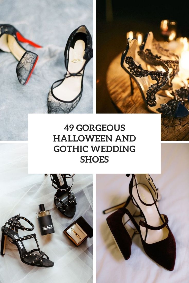 gorgeous halloween and gothic wedding shoes cover