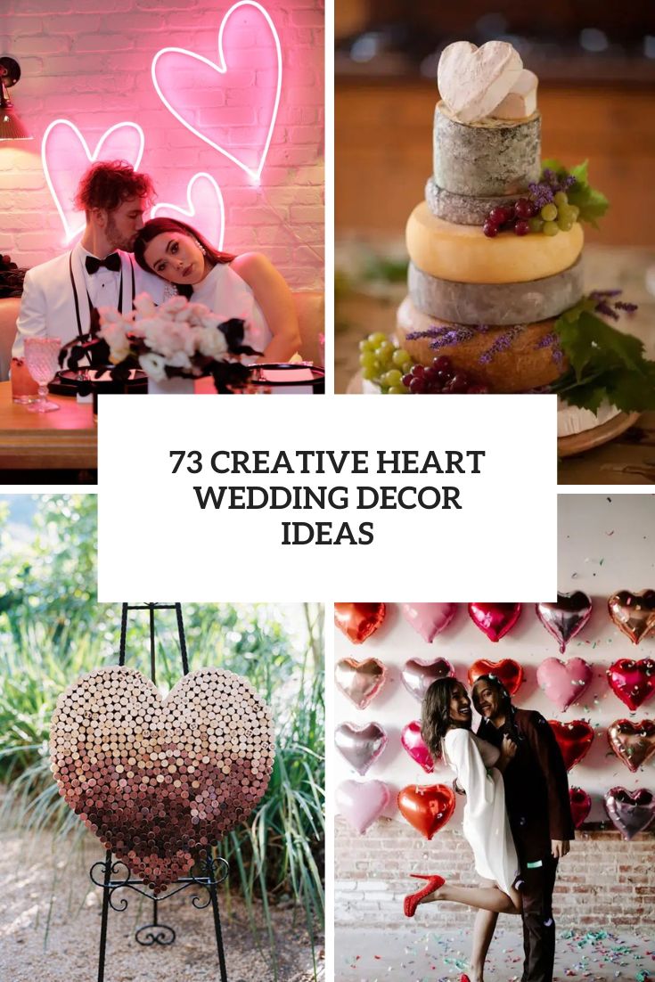 creative heart wedding decor ideas cover