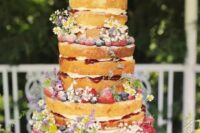 a cute secret garden wedding cake