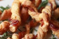 bacon and brown sugar straws are amazing and very homey wedding appetizers to try