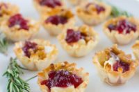 cranberry brie bites are ideal for winter and especially Christmas weddings