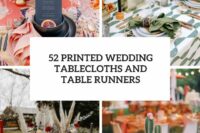 52 printed wedding tablecloths and table runners cover