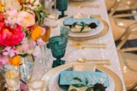 a lovely summer wedding tablescape
