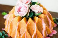 a cute bundt wedding cake