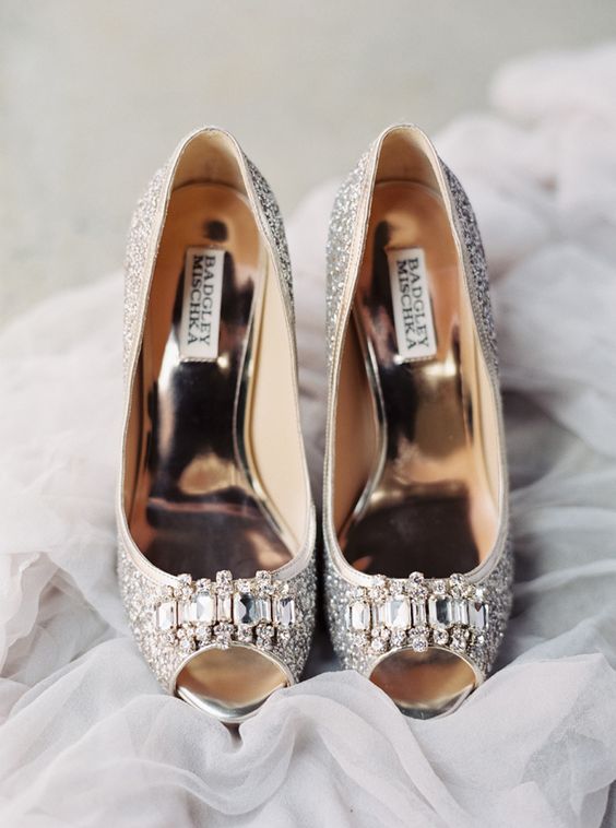 gorgeous jeweled wedding shoes with a touch of sparkle are amazing for a bride who wants to sparkle in every detail