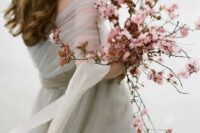 a lovely cherry blossom wedding bouquet
