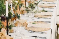 a cute rustic wedding table decor