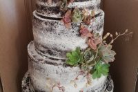 a rustic chocolate wedding cake design