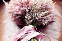 a lovely astilbe wedding bouquet