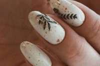 a cute boho nail art for a bride