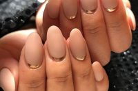 cute neutral wedding nails