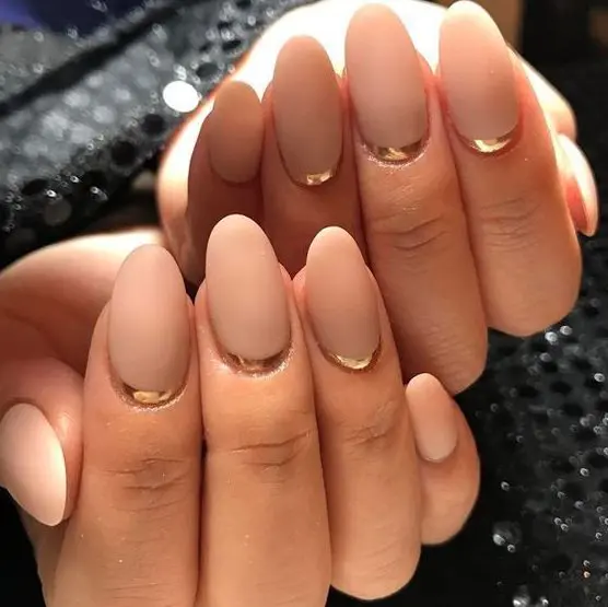 cute neutral wedding nails