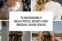72 incredibly beautiful boho chic bridal hair ideas cover