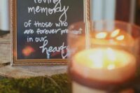 a candle burning in loving memory of a person who is missing is a timeless idea for any wedding