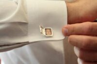 a cufflink with a photo inside is a lovely idea to remember a lost and loved person