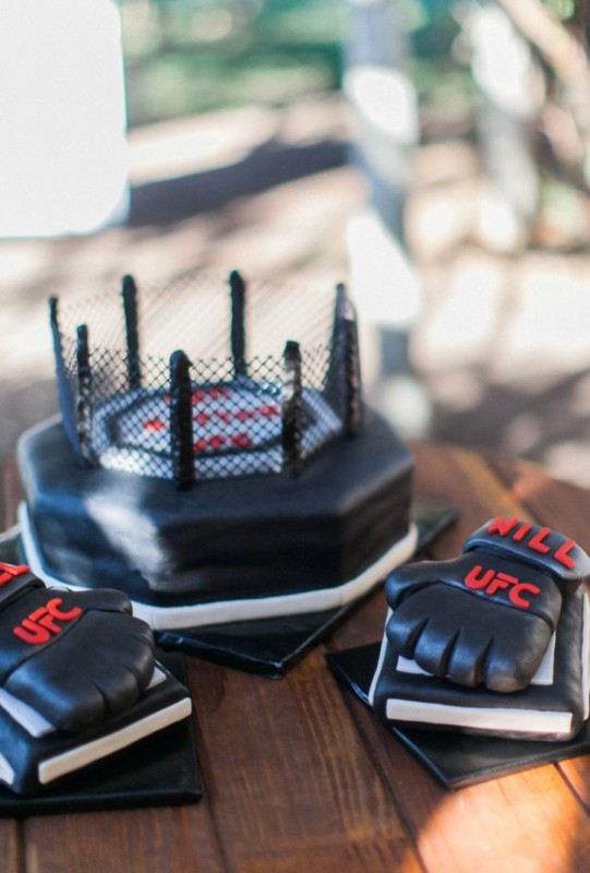 if he's a UFC fan, this cake will get him as close to the ring as possible on the wedding day