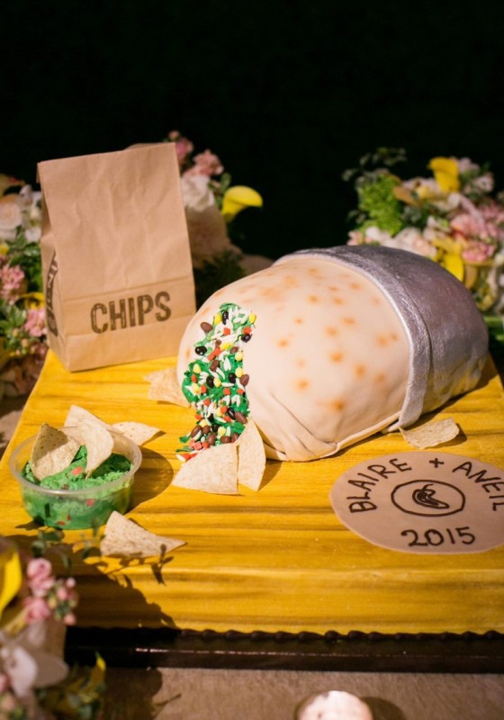 on your wedding day, the guac is definitely not extra—especially when you serve up a giant burrito in dessert form