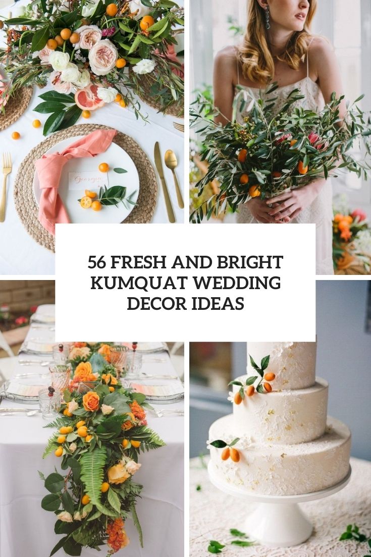 fresh and bright kumquat wedding decor ideas cover