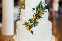 a stylish trendy buttercream wedding cake