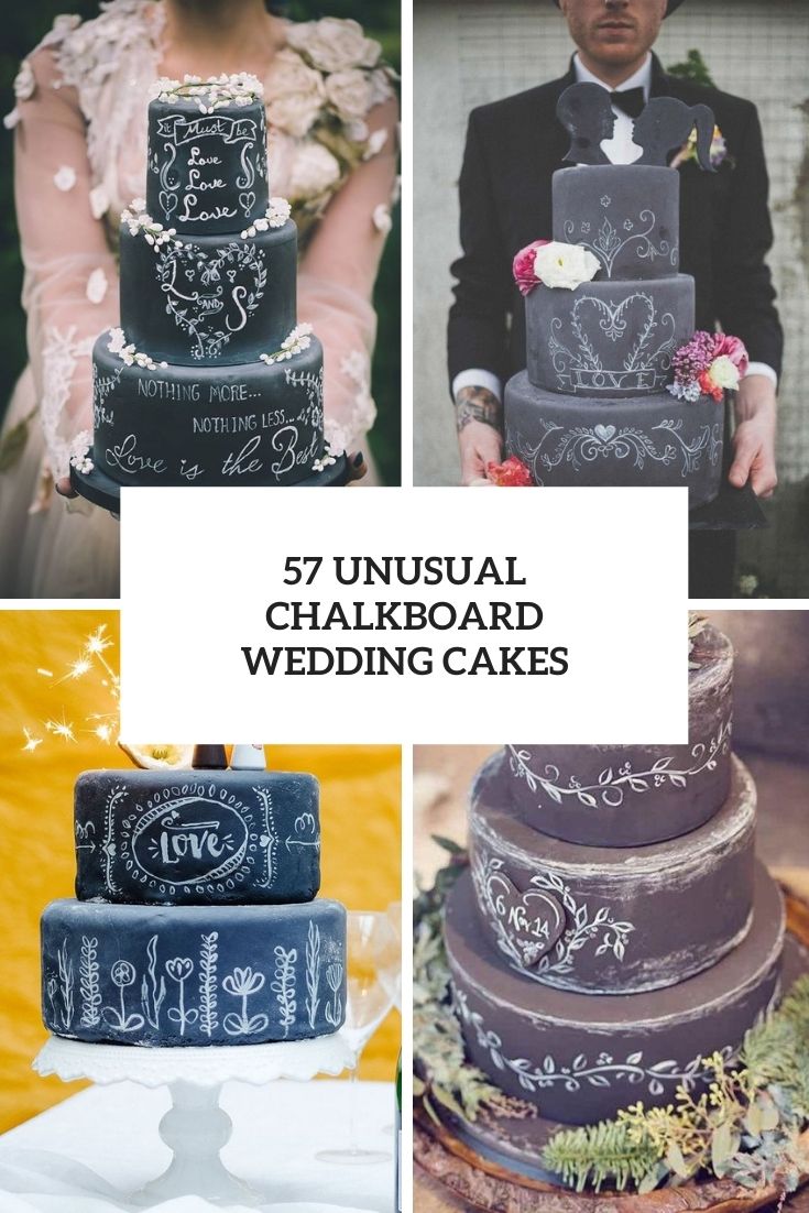 57 Unusual Chalkboard Wedding Cakes