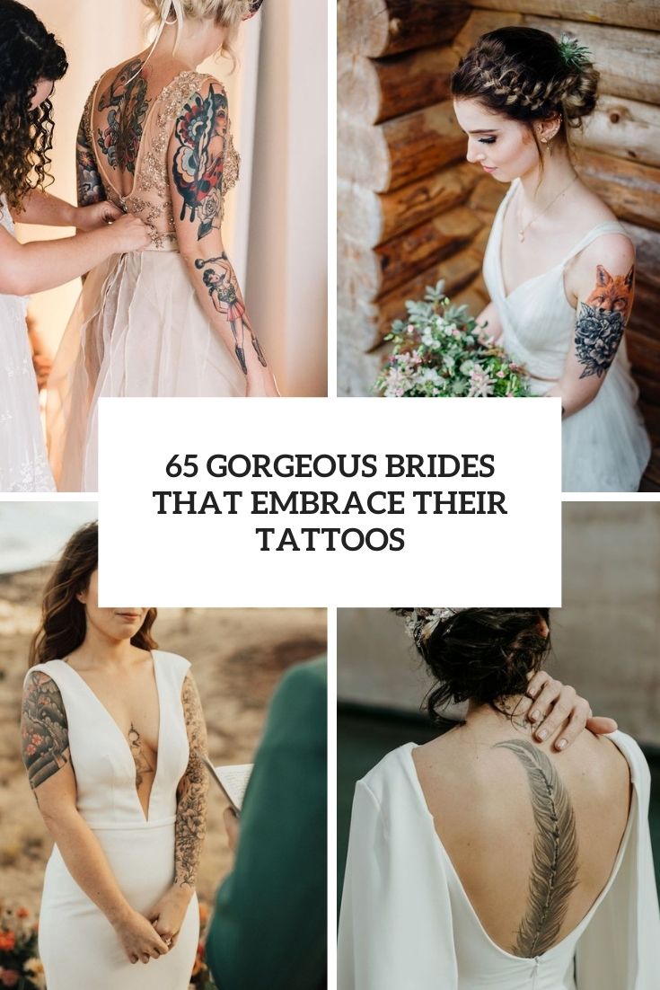 gorgeous brides that embrace their tattoos cover