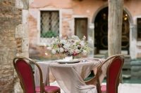 have a romantic dinner right on a porch in Venice to enjoy the looks of the ancient city