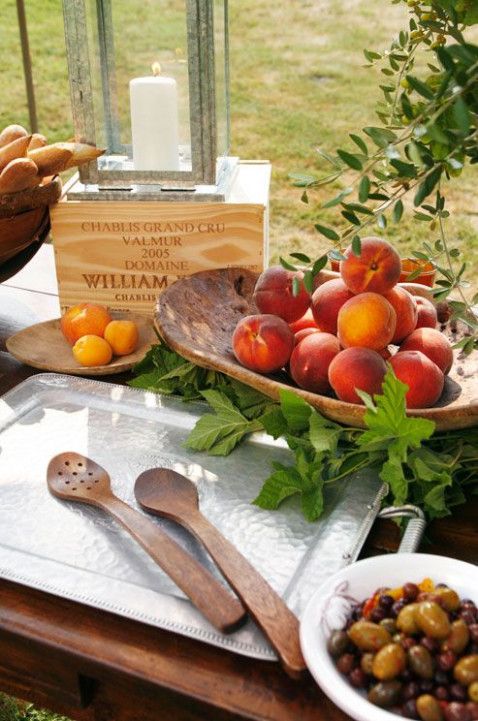serve fresh fruits and veggies at your rehearsal dinner, it's especially important for a rustic one