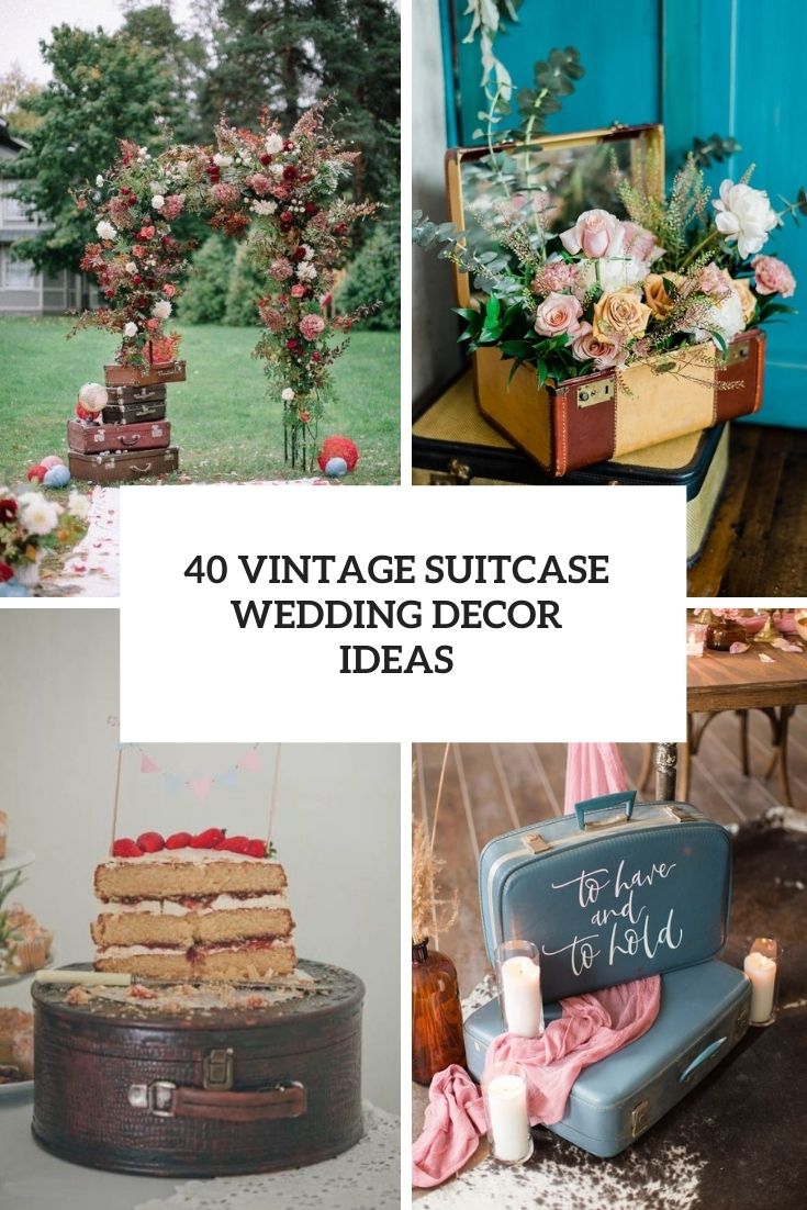 vintage suitcase wedding decor ideas cover