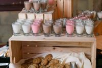 a cookies and milk bar can be nice as a late night snack for a bbq rehearsal dinner